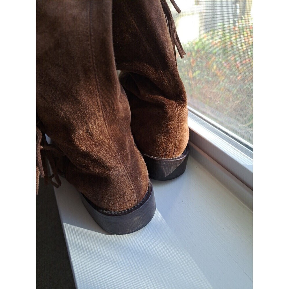 COACH Brown Tan Suede Fringe Arianna Boots Size 9 Ladies Excellent Condition - Picture 7 of 8